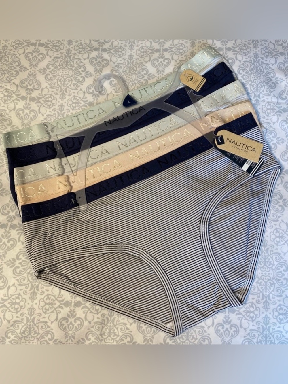 NWT Nautica Intimates Organic Cotton Hipster Panties, 5-Pack